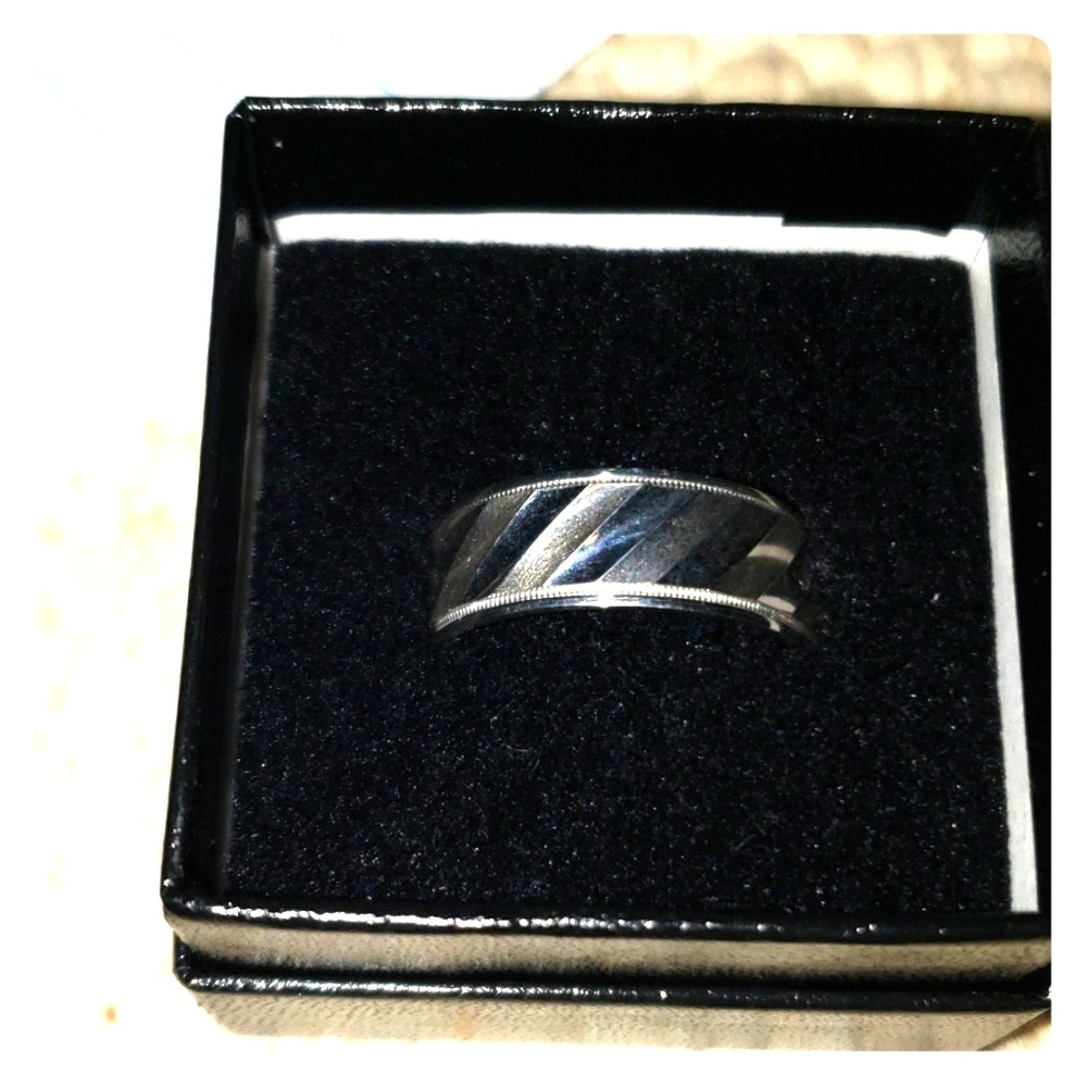 NIB STERLING SILVER RING BAND STAMP SIZE 10